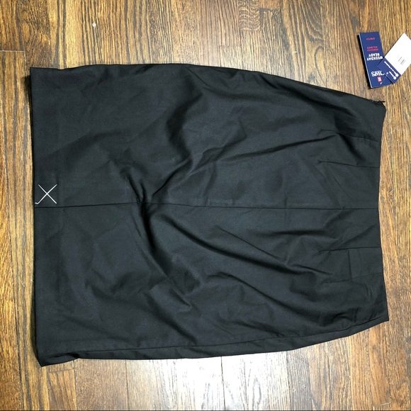 Chaps Skirt Black Weekday Ready Pull-On Straight 8 - Picture 3 of 8